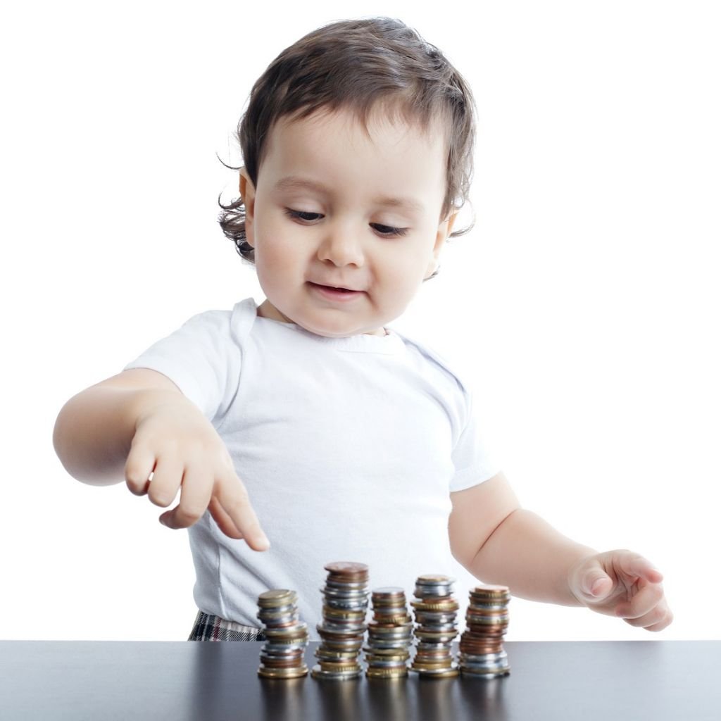 Savings - Baby counting coins small