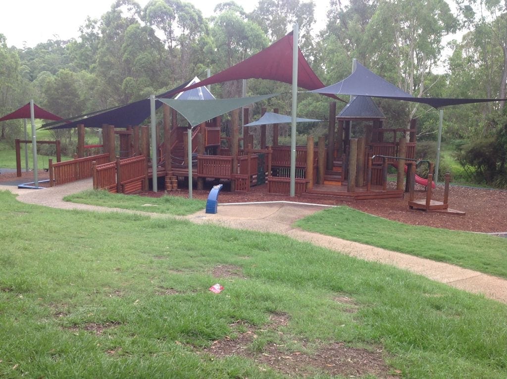 The fort playground at Grinstead Park - accessed on the Ferny Grove train line