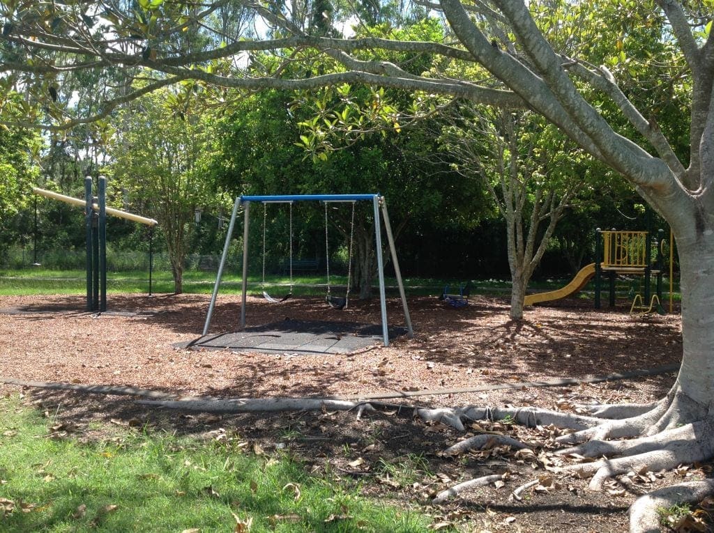 6 Fun Half Day Trips on the Caboolture Train Line, Swings at Bald Hills Stanley Day Park - visit from the Caboolture train line