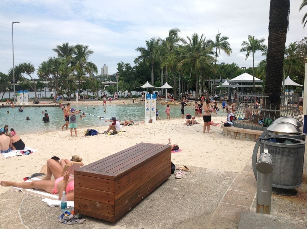 6 Fun Half Day Trips From Brisbane City Train Stations, South Bank beach