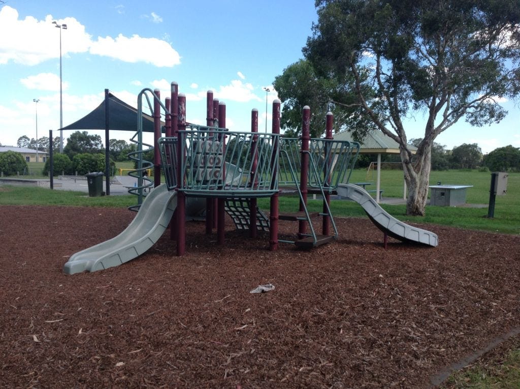 Zillmere O Callaghan Park's playground - visit from the Caboolture Train Line 