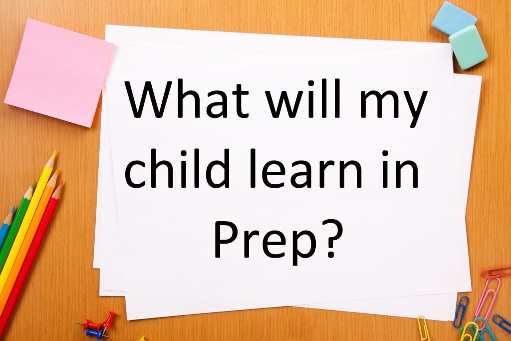 What will my child learn in prep