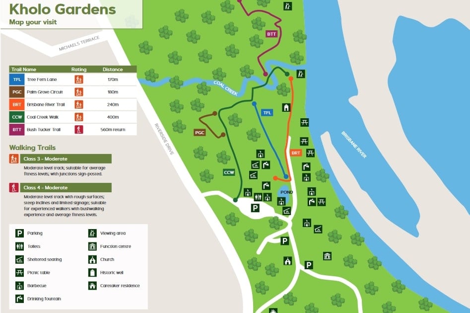 Map of Kholo Botanical Gardens