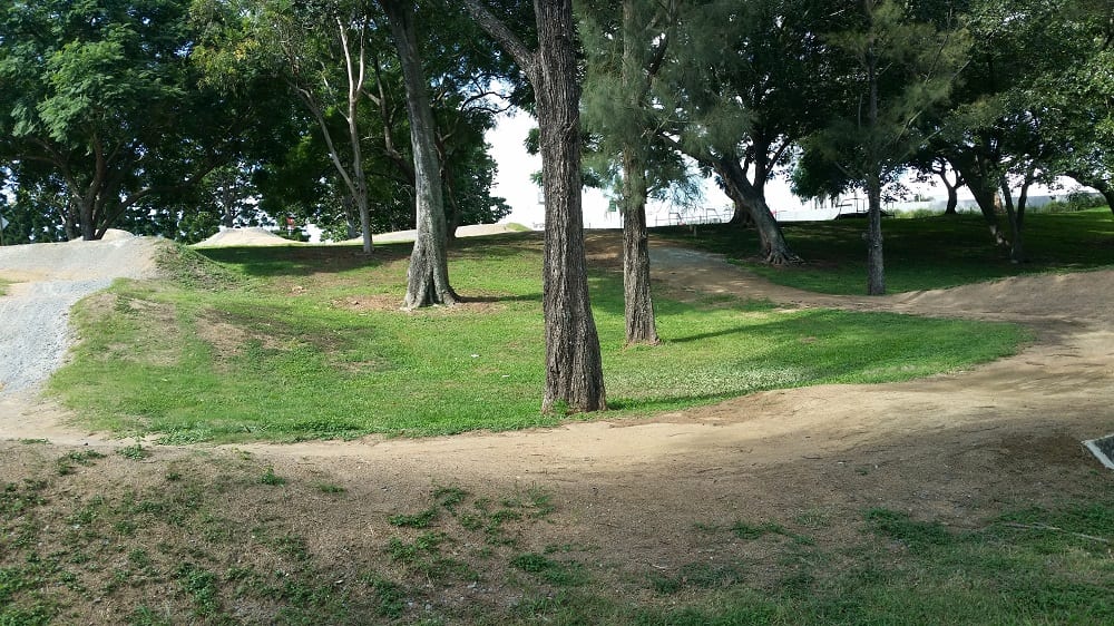 Ross Park BMX Track on a hill