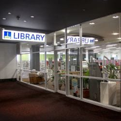 The entrance of Indooroopilly Library