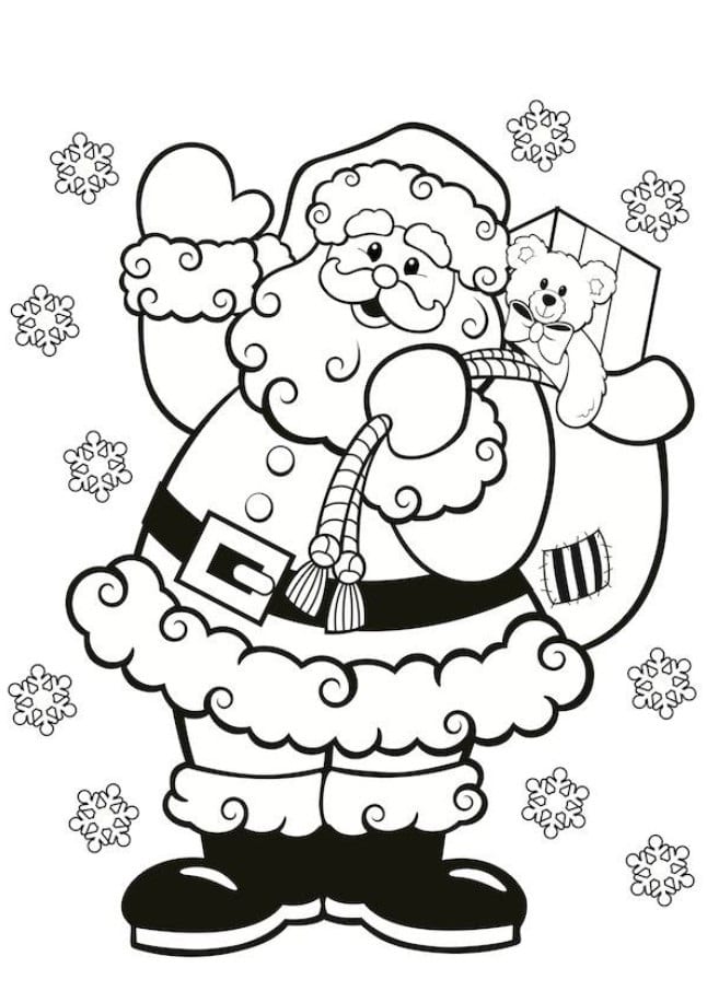 Santa Claus colouring in for kids this Christmas