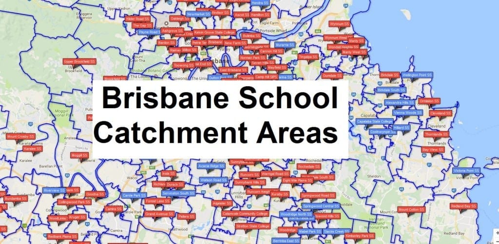 Map of Brisbane school catchment areas