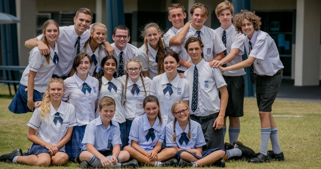 Students in uniform at Marymount College in Burleigh Waters