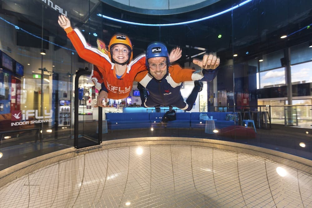 fly indoor sky diving unique Kids Parties gold coast