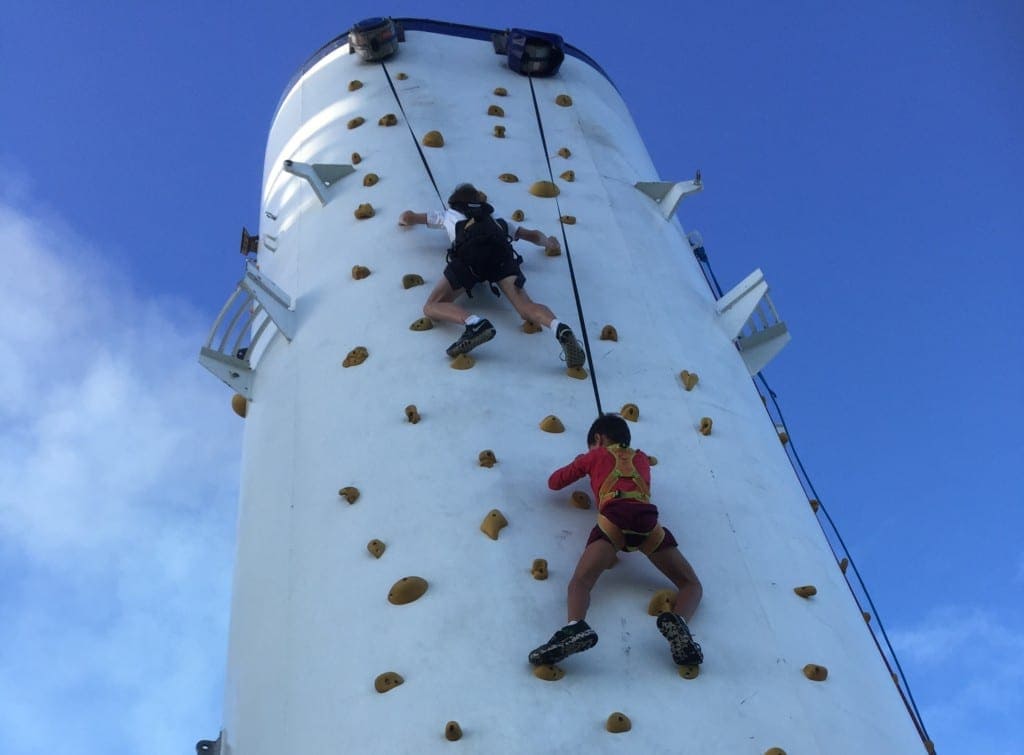 P&O Cruisees The Edge Climbing Wall