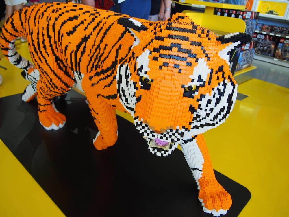 Tiger made of LEGO dreamworld for families