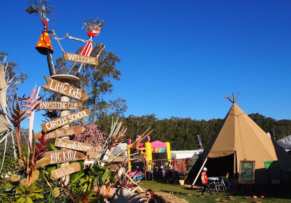 Eclectic signage for Little Splendour Festival