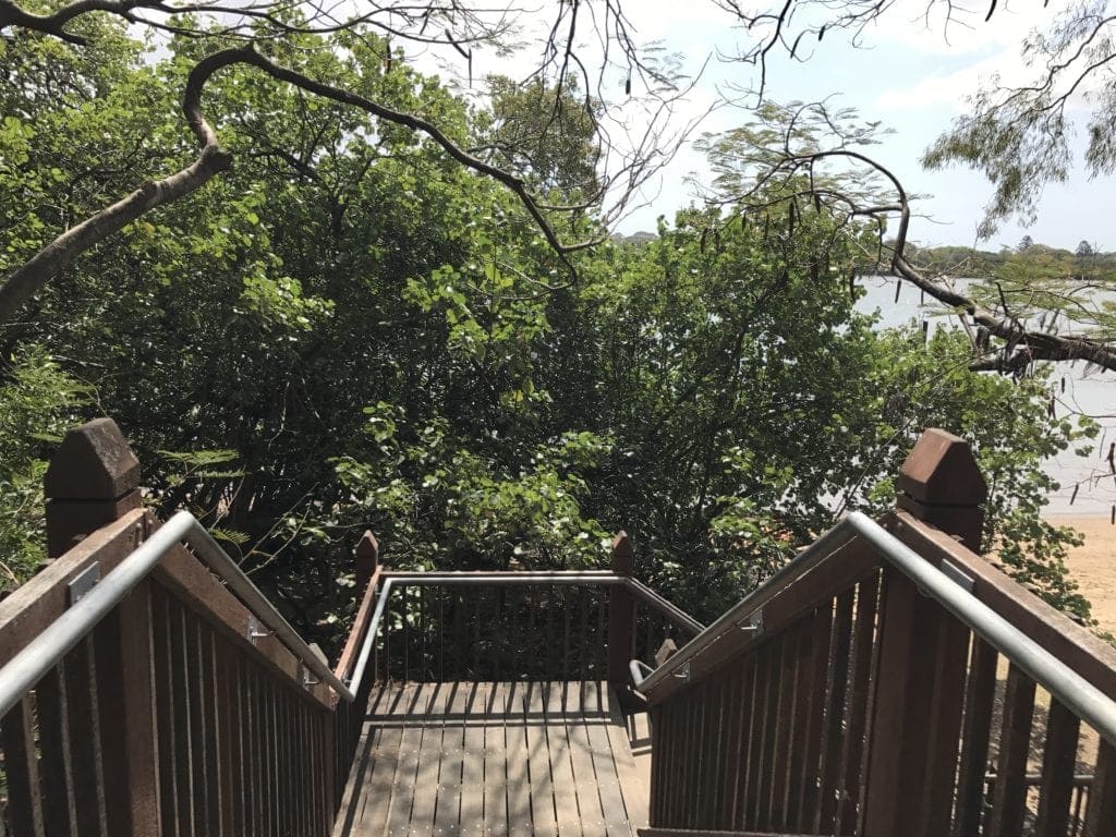 colmslie beach reserve stairs