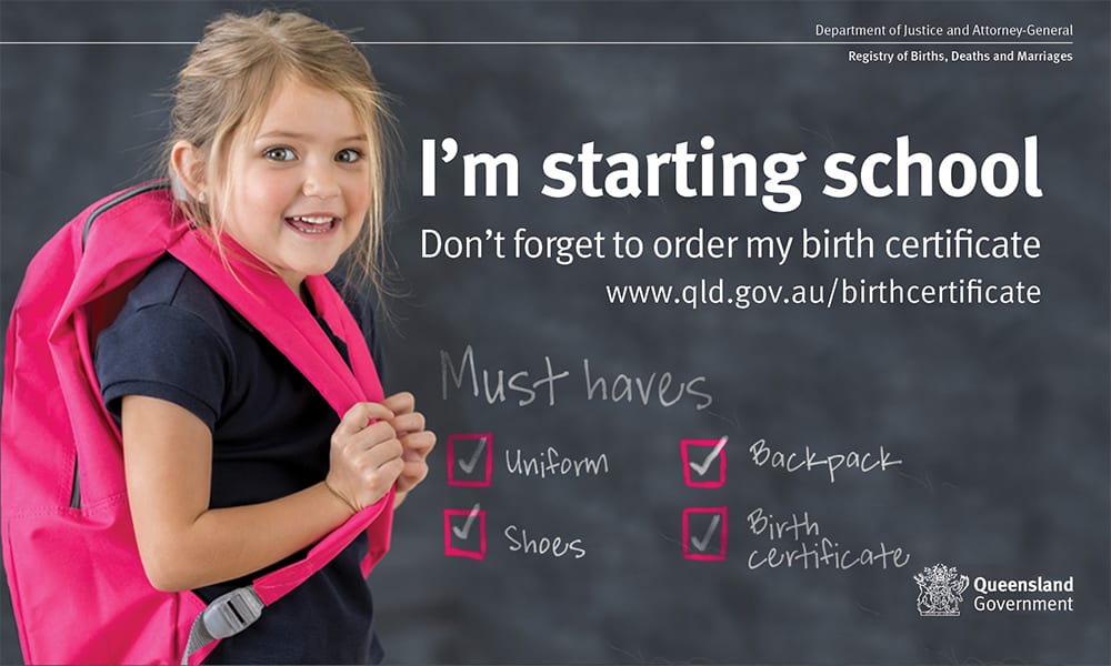 get a Birth Certificate for your child in Queensland