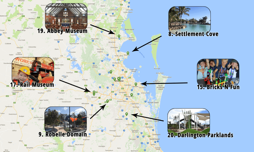 brisbane tourist map