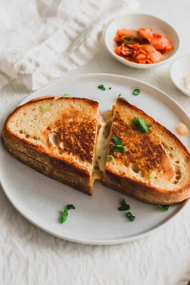 Quick and Easy Kimchi Grilled Cheese