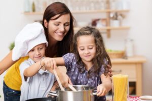 kids involved in the kitchen