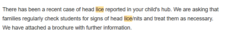 We first discovered head lice after a school notice and my daughter’s itchy scalp.