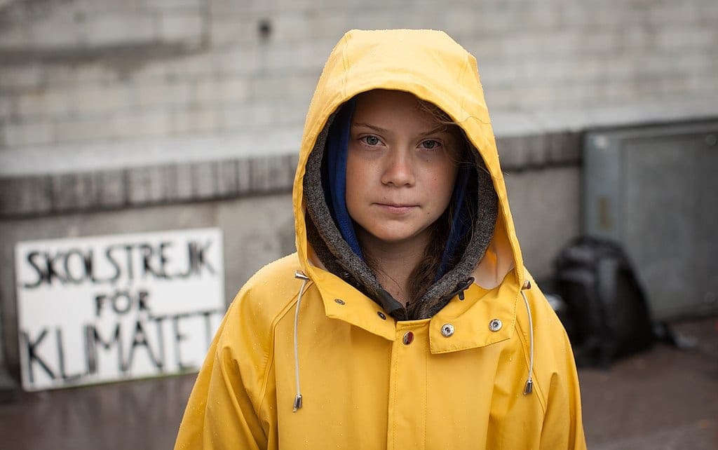 Greta Thunberg, photo by Anders Hellberg vi Wikimedia Commons