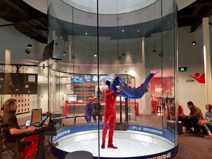 Indoor sky diving at iFly