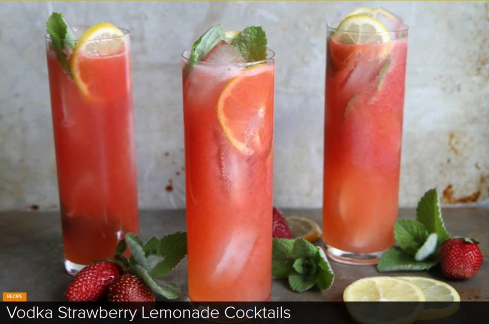 Strawberry cocktails