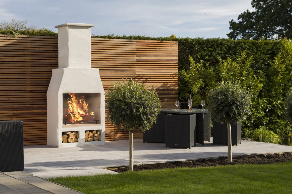 outdoor fireplace