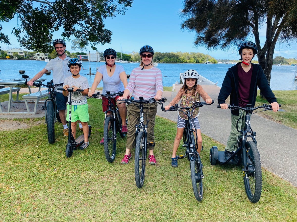 Electric bike riding in Noosa