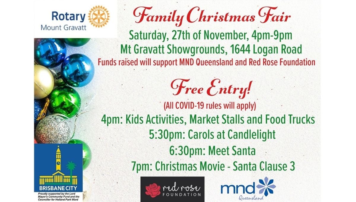 Christmas Carolomg Truck 2022 Rotary Club Of Mount Gravatt Christmas Fair | Cancelled Until 2022 | 27  November, 2021 | Families Magazine