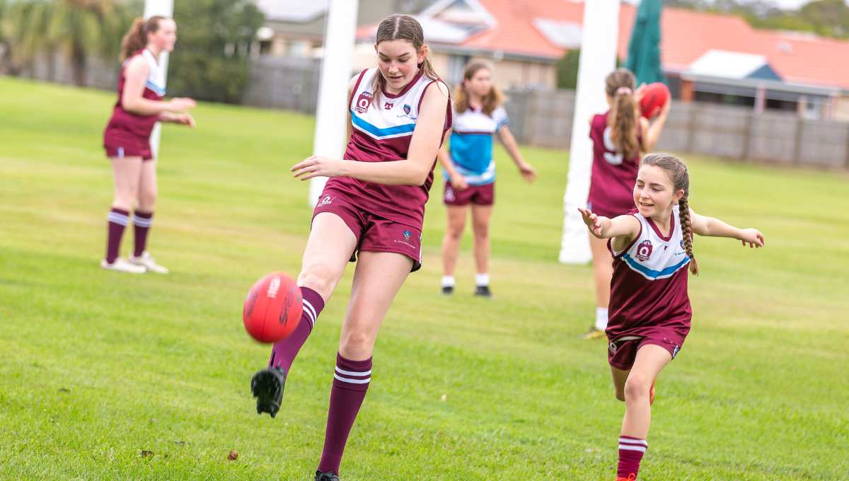 Some girls playing sport at St John Fisher College