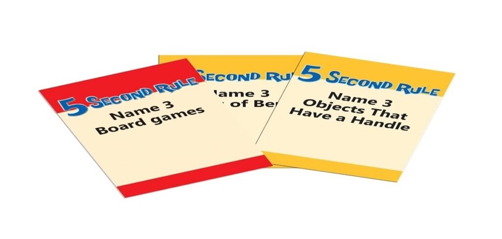 5 second rule board game questions