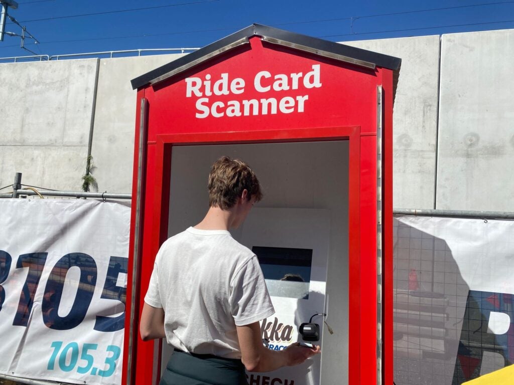 Ekka ride card scanner