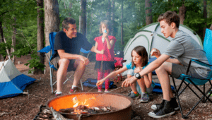 Christmas camping with kids
