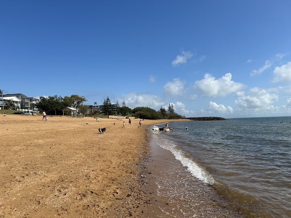 Long shot of Queens Beach