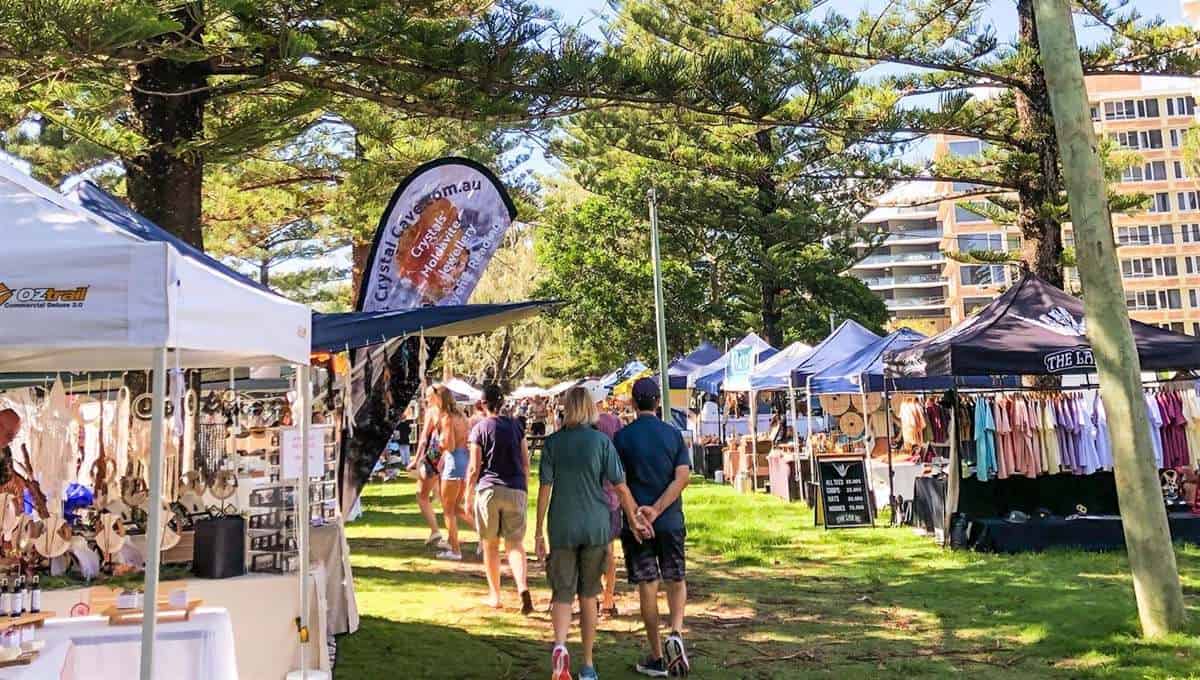 Sunday markets on the Gold Coast Burleigh Heads are the longest running arts markets on the Coast