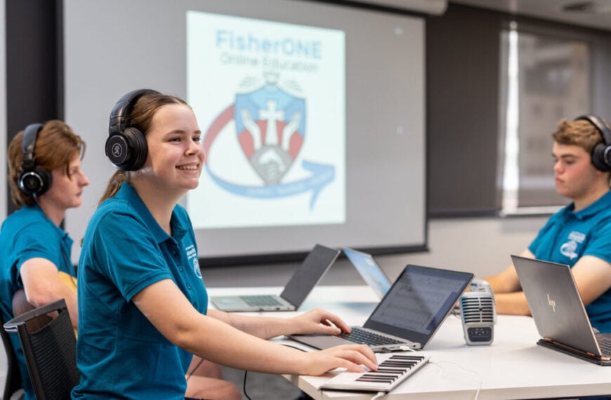 Students are learning online through FisherONE