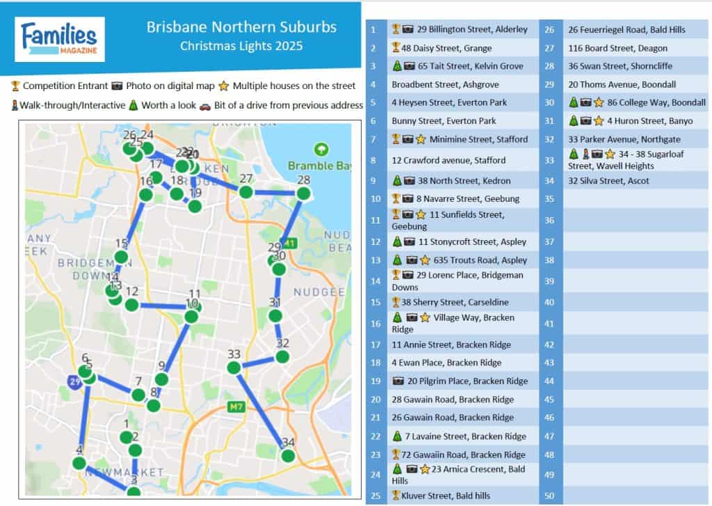 2025 Brisbane North Christmas Lights