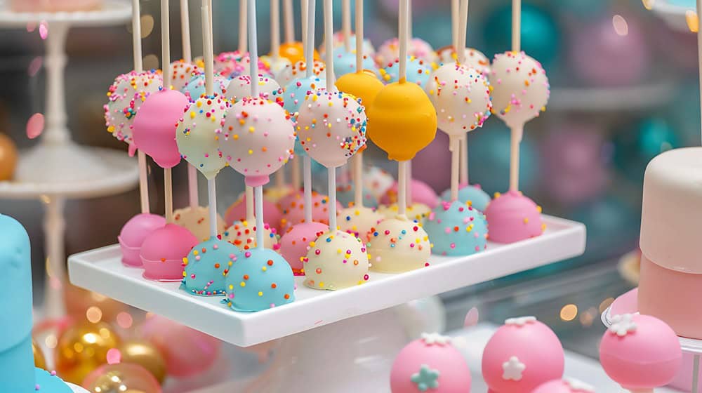 Colourful cake pop