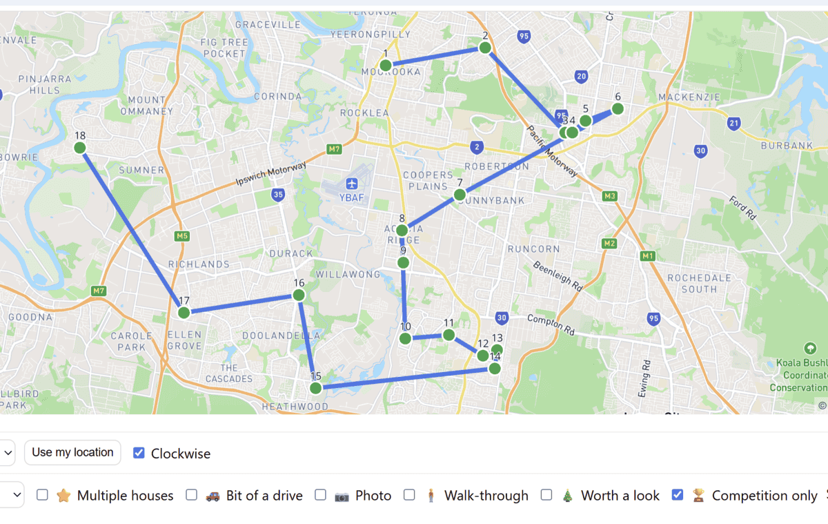 Filter to Competition-Entry displays