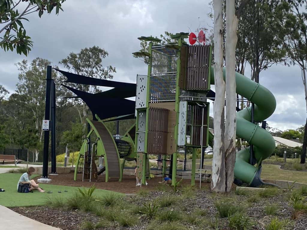 Playing in the playground while charging
