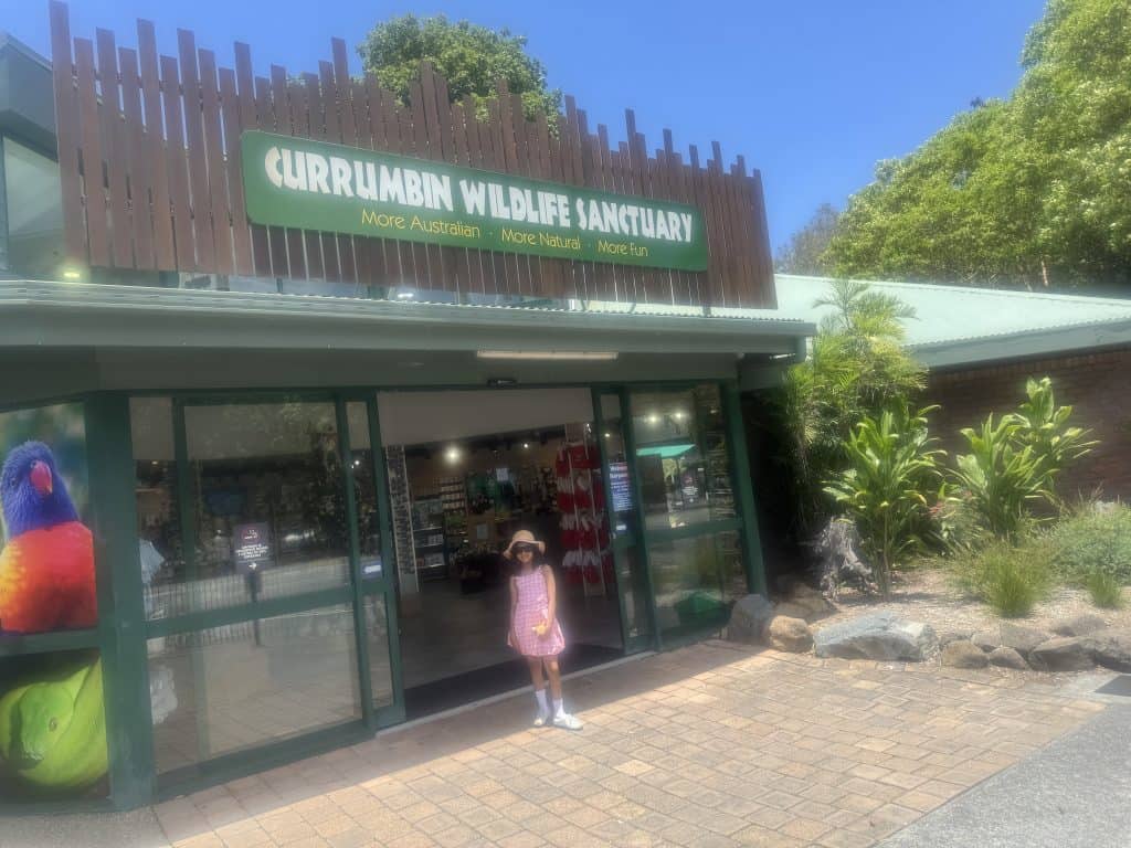 Entrance of Currumbin Wildlife Sanctuary on the Gold Coast during our family visit in the afternoon.