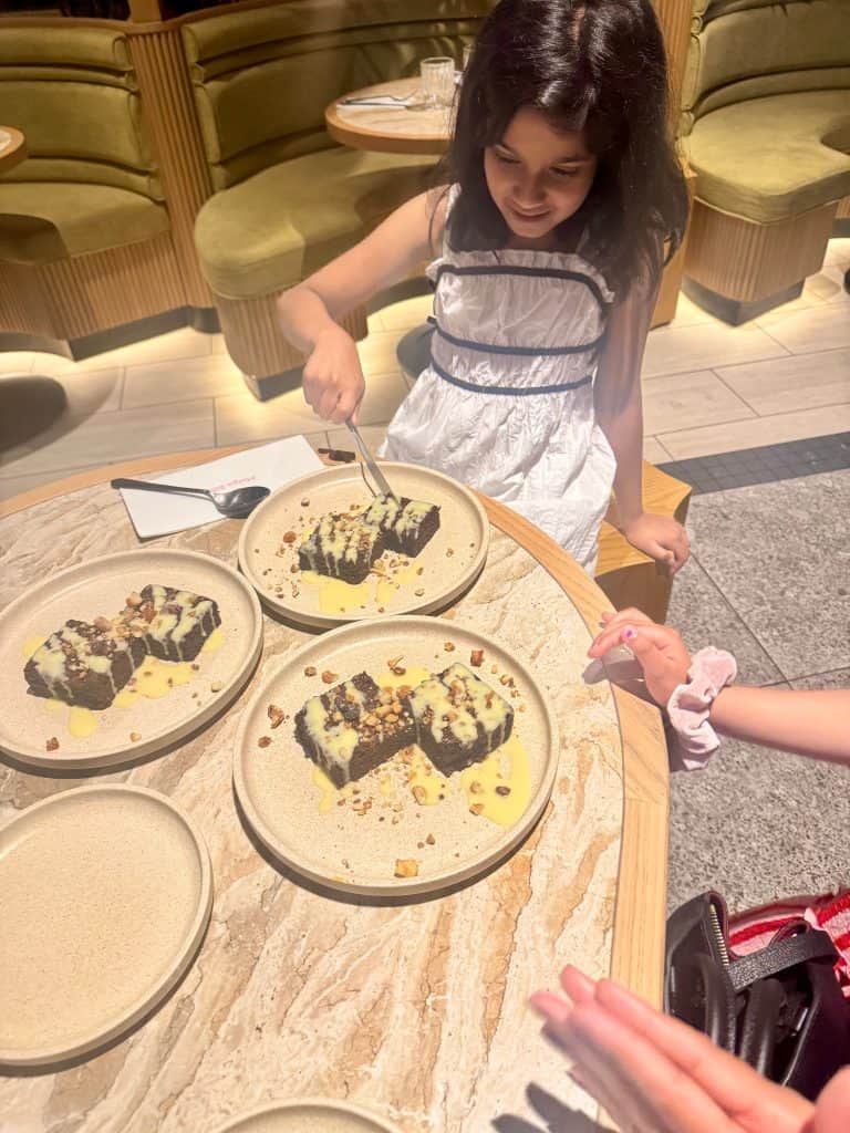 Dessert time during our family dinner at Mulga Bill’s.